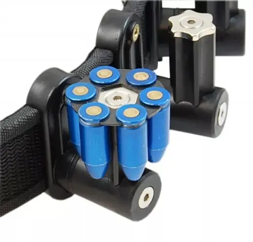 DAA Magnetic 6 shot .45 Moon-Clip Holder Support magnétique Moon Clip pour chargeur de calibre .45 à 6 coups avec clip de ceinture.